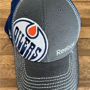 Reebok Blue and Gray Oilers Cap